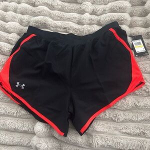 Under Armour Women's Black Shorts with Red Trim